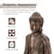 Glitzhome® 29.5" Oversized MGO Meditating Buddha Statue